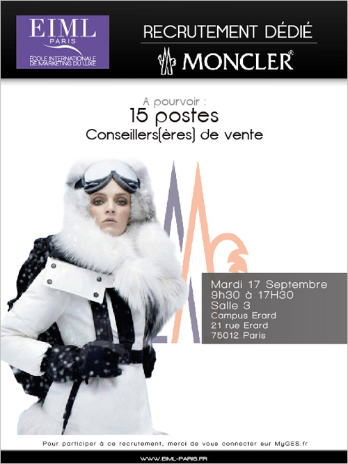 Recrutement dedié Moncler EIML Paris